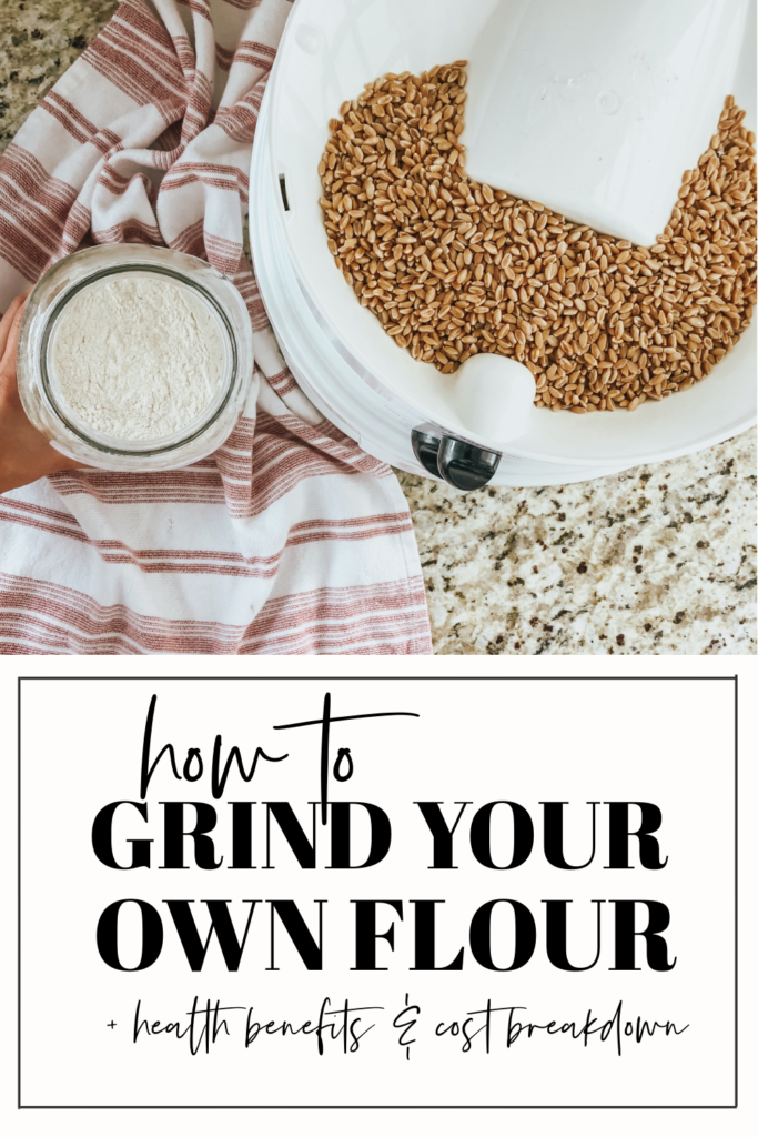 how to grind your own flour at home, all of the benefits, how to source grains, and the cost breakdown. 