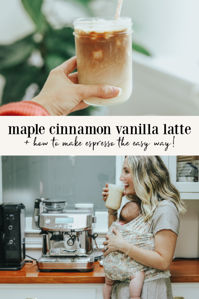 DIY maple cinnamon vanilla latte + how to make espresso the easy way!
